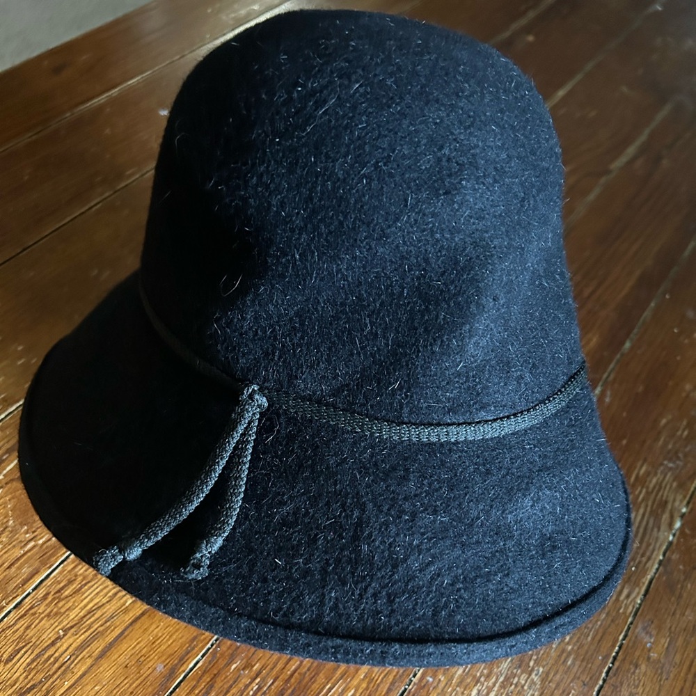 NWT Helen Kaminski HK Black Felt Hat Australia Packable - Picture 3 of 6